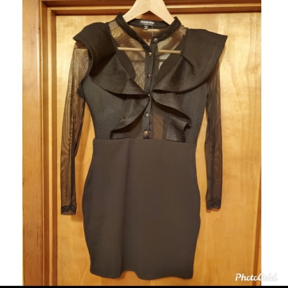 SOLD OUT FASHION NOVA RUFFLE MESH DRESS - Picture 3 of 3